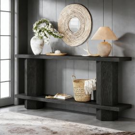 Console Table, 2-Tier Hallway Table Sofa Table Behind Couch