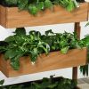 Vertical Wooden Planter Box Raised Bed Natural 4 Tiers