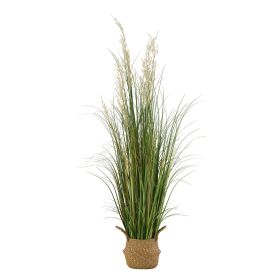 Artificial Grass Plant, 47 inch Reed Flower Grass in Pot